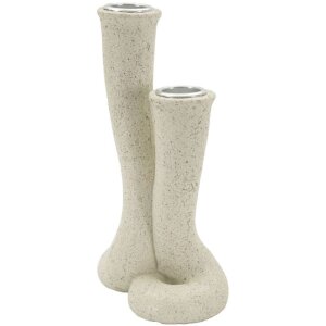 Mauro Ferretti Kandelaar Stons 10x6,5x17,5 cm creme