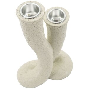 Mauro Ferretti Kandelaar Stons 10x6,5x17,5 cm creme