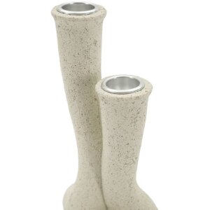 Mauro Ferretti Kandelaar Stons 10x6,5x17,5 cm creme