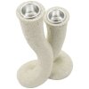 Mauro Ferretti Kandelaar Stons 10x6,5x17,5 cm creme