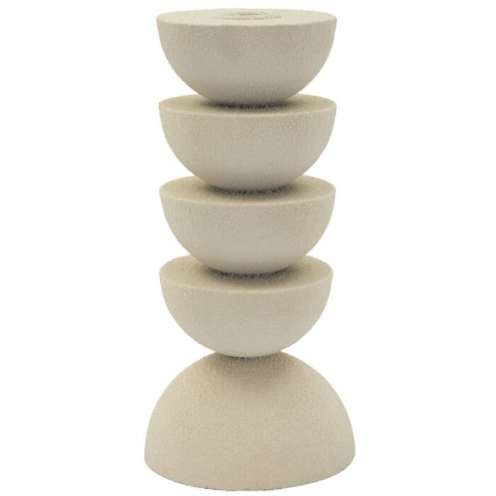 Mauro Ferretti Kandelaar Dune Pix 10x21 cm creme