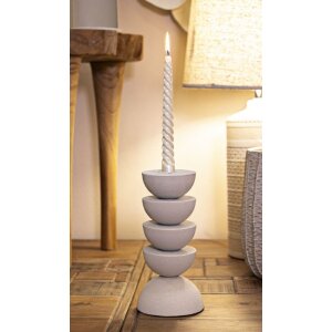 Mauro Ferretti Kandelaar Dune Pix 10x21 cm creme