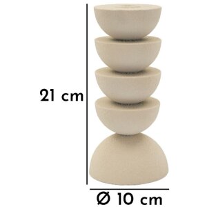 Mauro Ferretti Kandelaar Dune Pix 10x21 cm creme