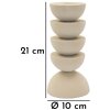 Mauro Ferretti Kandelaar Dune Pix 10x21 cm creme