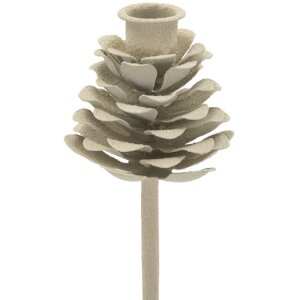 Mauro Ferretti Kandelaar Pigna Düne 11,5x33,5 cm creme