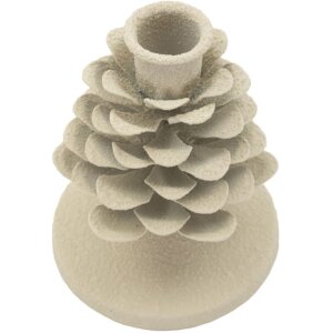 Mauro Ferretti Kandelaar Pigna Düne 9,5x11,5 cm creme