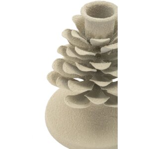 Mauro Ferretti Kandelaar Pigna Düne 9,5x11,5 cm creme
