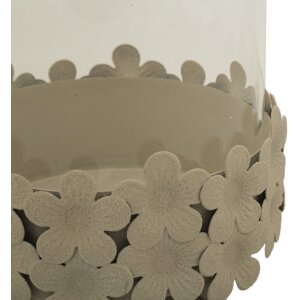 Mauro Ferretti Kandelaar Düne met Glas 14x21 cm creme