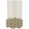 Mauro Ferretti Kandelaar Düne met Glas 14x21 cm creme