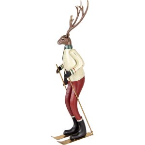 Clayre & Eef Decoratieve hertenfiguur metaal bruin...