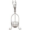 Clayre & Eef 5Y1320 Decoratieve mand hertenkop vintage grijs 28x28x68 cm
