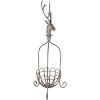Clayre & Eef 5Y1320 Decoratieve mand hertenkop vintage grijs 28x28x68 cm