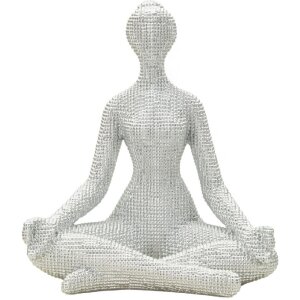 Donnina Yoga Silver Decoratieve figuur Polyresin Wit...