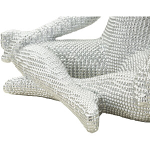 Donnina Yoga Silver Decoratieve figuur Polyresin Wit Zilver 20,5x15,5x23 cm