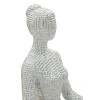 Donnina Yoga Silver Decoratieve figuur Polyresin Wit Zilver 20,5x15,5x23 cm