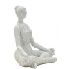 Donnina Yoga Silver Decoratieve figuur Polyresin Wit Zilver 20,5x15,5x23 cm