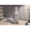 Donnina Yoga Silver Decoratieve figuur Polyresin Wit Zilver 20,5x15,5x23 cm