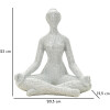 Donnina Yoga Silver Decoratieve figuur Polyresin Wit Zilver 20,5x15,5x23 cm