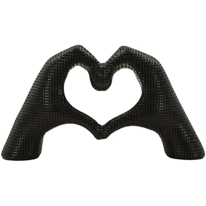 Hands Lover sculptuur Polyresin zwart 25x7,5x13,5 cm decoratieve figuur