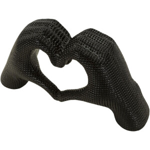 Hands Lover sculptuur Polyresin zwart 25x7,5x13,5 cm decoratieve figuur