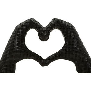 Hands Lover sculptuur Polyresin zwart 25x7,5x13,5 cm decoratieve figuur