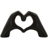 Hands Lover sculptuur Polyresin zwart 25x7,5x13,5 cm decoratieve figuur