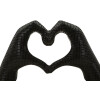 Hands Lover sculptuur Polyresin zwart 25x7,5x13,5 cm decoratieve figuur