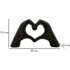 Hands Lover sculptuur Polyresin zwart 25x7,5x13,5 cm decoratieve figuur