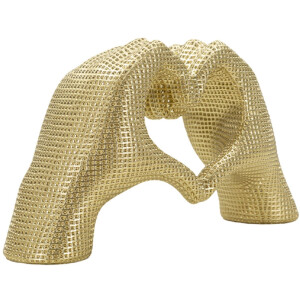 Hands Lover sculptuur goudkleurig polyresin 25x7.5x13.5cm...