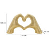 Hands Lover sculptuur goudkleurig polyresin 25x7.5x13.5cm decoratie hartvorm