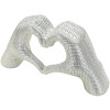 Lover Silver sculptuur polyresin zilver 25x7.5x13.5 cm handen hartvorm decor