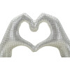 Lover Silver sculptuur polyresin zilver 25x7.5x13.5 cm handen hartvorm decor