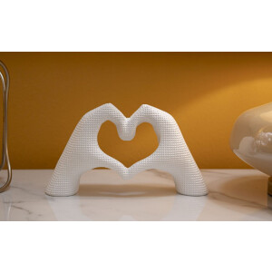 Mauro Ferretti Beeld Liefdeshanden Wit 25x7.5x13.5cm Polyresin Wit