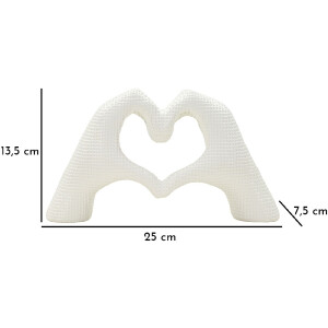 Mauro Ferretti Beeld Liefdeshanden Wit 25x7.5x13.5cm Polyresin Wit