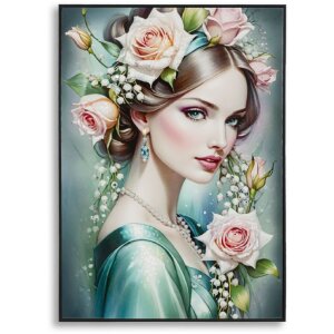 Mauro Ferretti Muurdoek Fantasie met lijst 72x4x102 cm