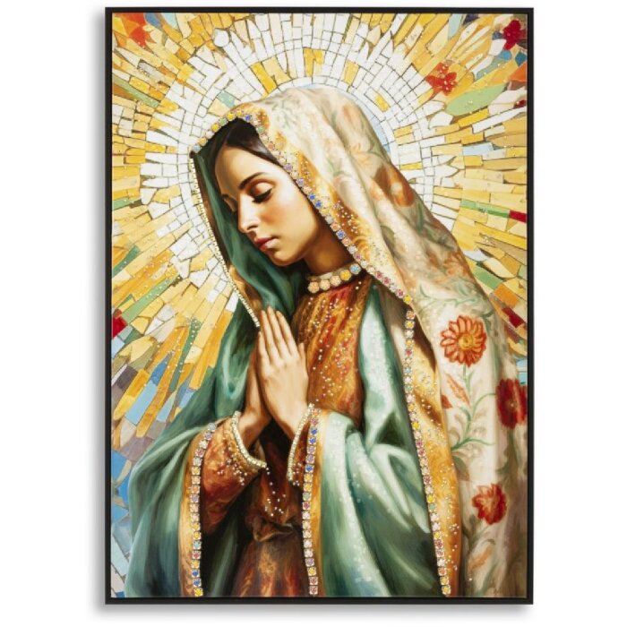 Mauro Ferretti Wandafbeelding Madonna met lijst 72x4x102 cm