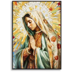 Mauro Ferretti Wandafbeelding Madonna met lijst 72x4x102 cm
