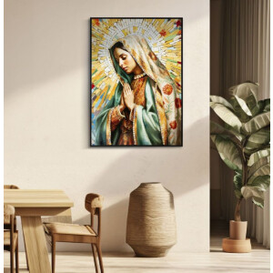 Mauro Ferretti Wandafbeelding Madonna met lijst 72x4x102 cm