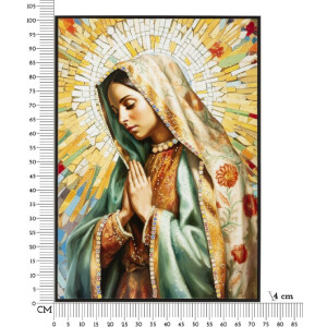 Mauro Ferretti Wandafbeelding Madonna met lijst 72x4x102 cm