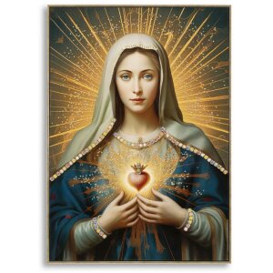 Mauro Ferretti Wandbeeld Madonna met lijst 72x4x102 cm