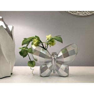 Mauro Ferretti Vaas Vlinder 22,5x8x15 cm zilver
