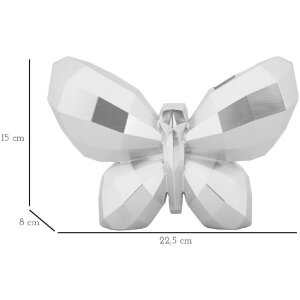 Mauro Ferretti Vaas Vlinder 22,5x8x15 cm zilver