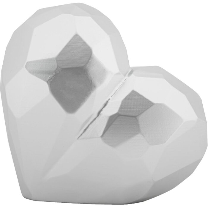 Mauro Ferretti Hart Vaas 19x9x18 cm zilver