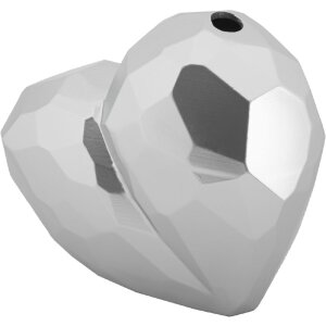 Mauro Ferretti Hart Vaas 19x9x18 cm zilver