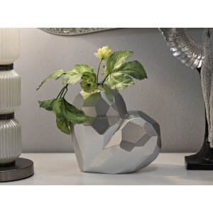 Mauro Ferretti Hart Vaas 19x9x18 cm zilver