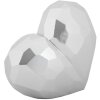 Mauro Ferretti Hart Vaas 19x9x18 cm zilver