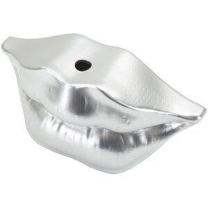 Mauro Ferretti Vaas Mondlippe 23x8x12 cm zilver