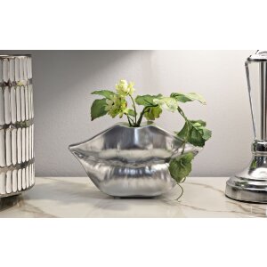 Mauro Ferretti Vaas Mondlippe 23x8x12 cm zilver