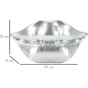 Mauro Ferretti Vaas Mondlippe 23x8x12 cm zilver