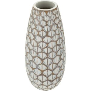 Mauro Ferretti Vaas Tibet Ø 20x45,5 cm whitewash